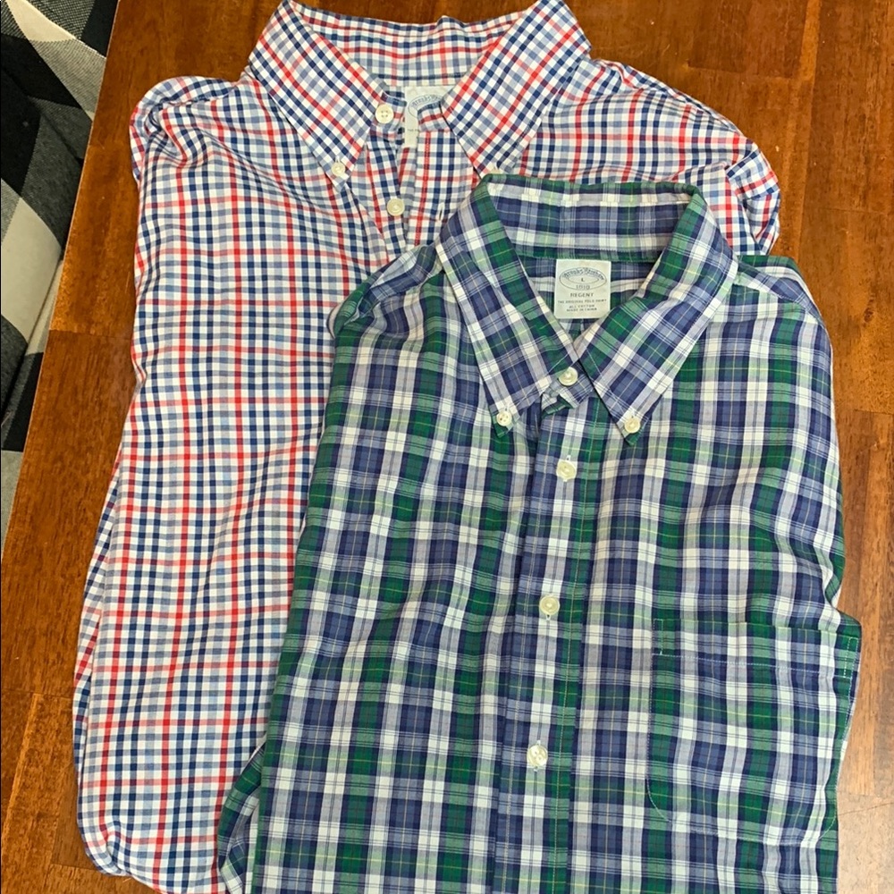 Men's Brooks Brothers Lightweight Regent Shirts - Blue/Green and Red/White